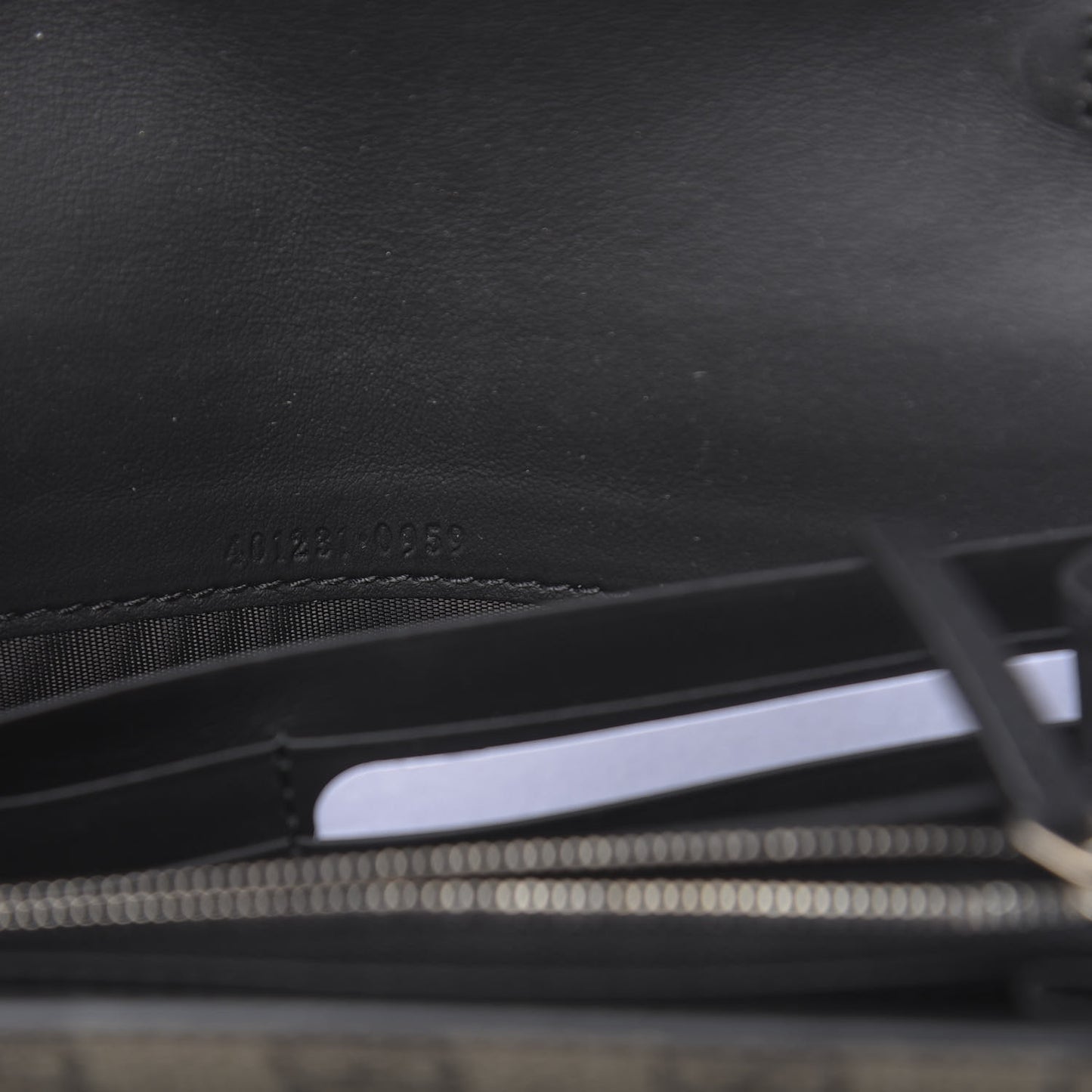 GG Supreme Monogram Mini Dionysus Chain Wallet Beige Black