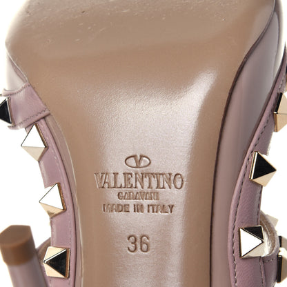Valentino Garavani Patent Rockstud Ankle Strap 100mm Pumps 36 Poudre 9 of 10