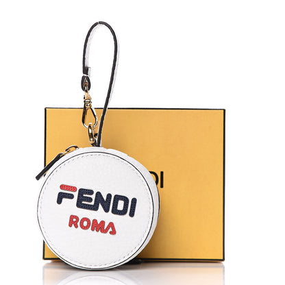 Fendi X FILA Calfskin Mania Backpack Help Bag Charm White Blueberry Multicolor 15 of 15