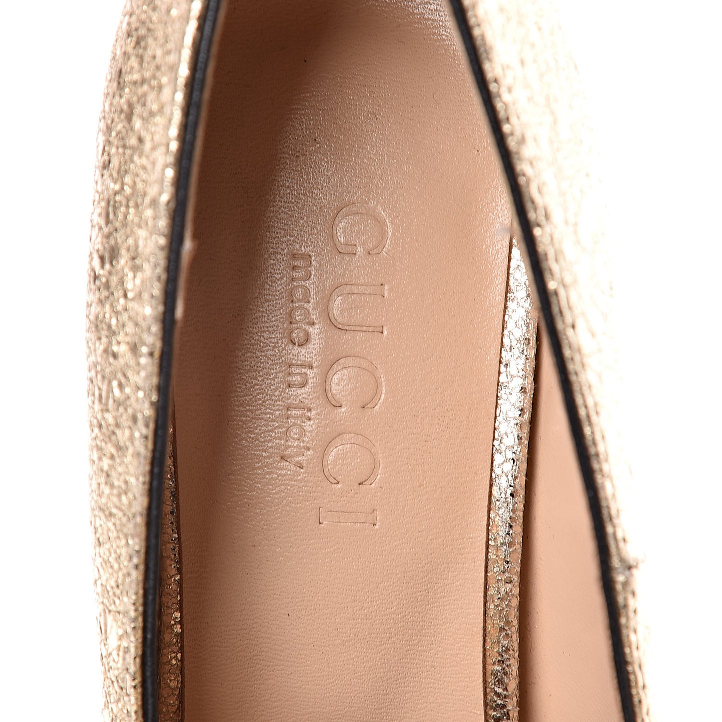 Galassia GG Marmont Fringe 105mm Loafer Pumps 37 Platino