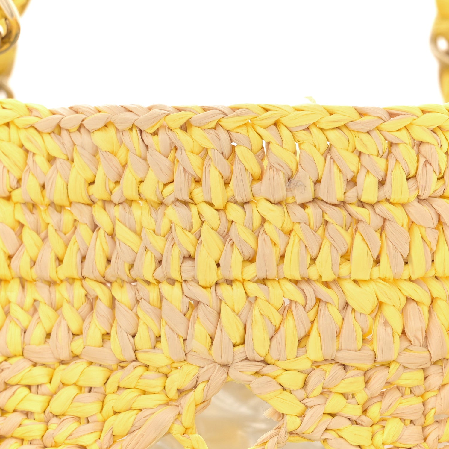 Chanel Straw Raffia Tote Beige Yellow 10 of 12
