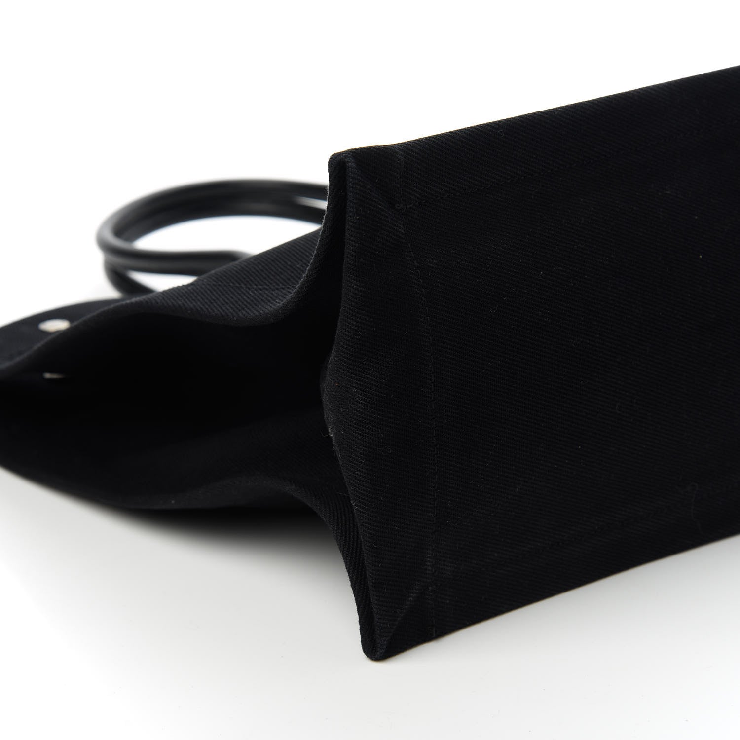 Saint Laurent Linen Calfskin Rive Gauche Tote Black 6 of 10