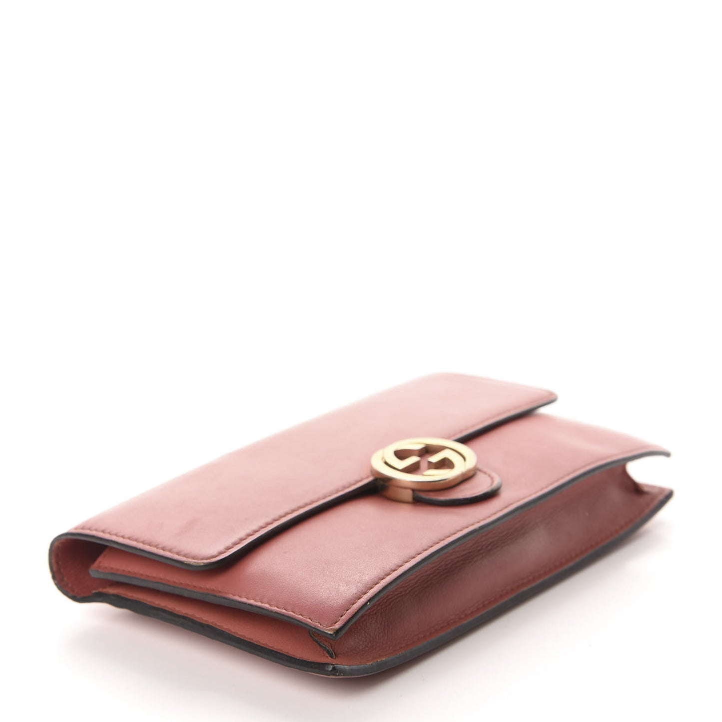 Moon Calfskin Icon Wallet Cameo Pink