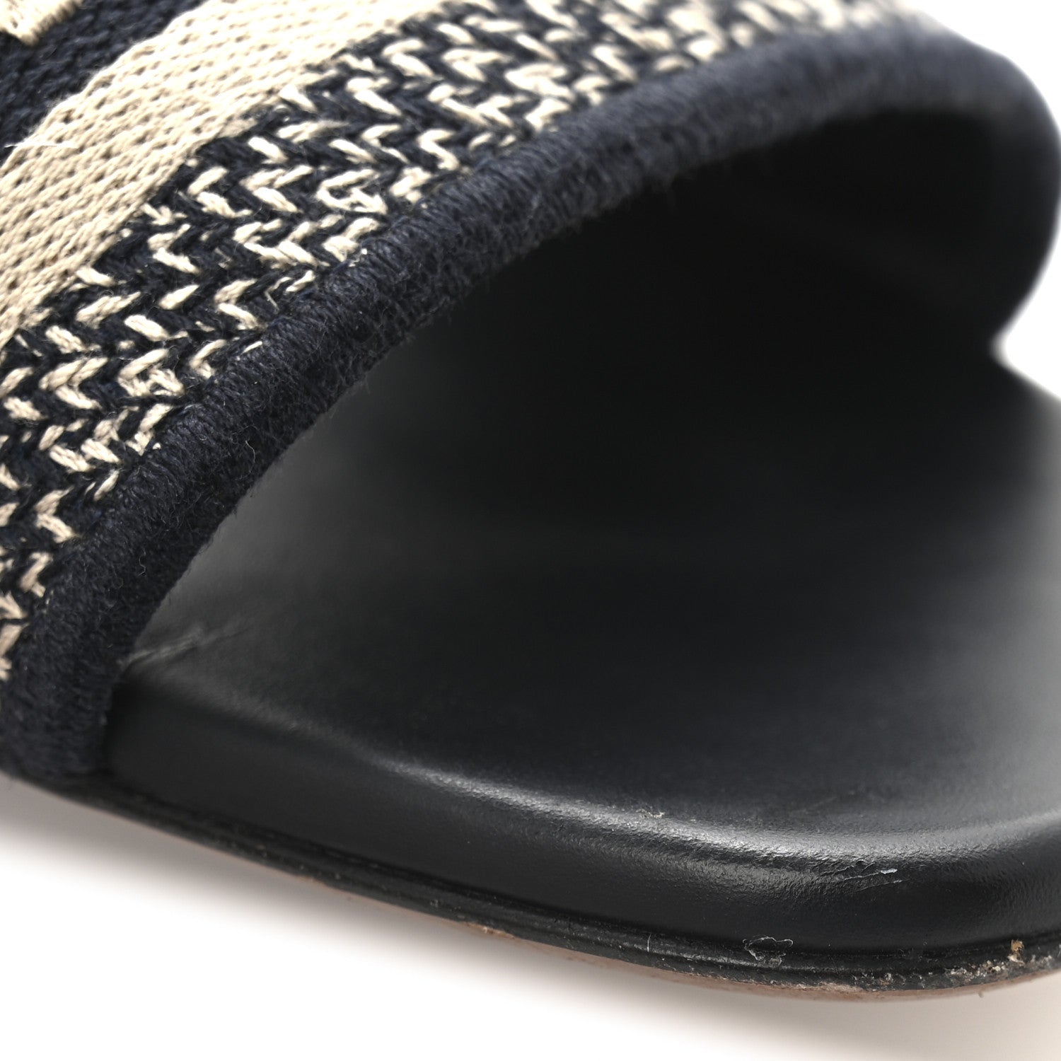 Christian Dior Canvas Embroidered Dway Mules Slide Sandals 39 Deep Blue 11 of 11