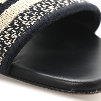 Christian Dior Canvas Embroidered Dway Mules Slide Sandals 39 Deep Blue 11 of 11