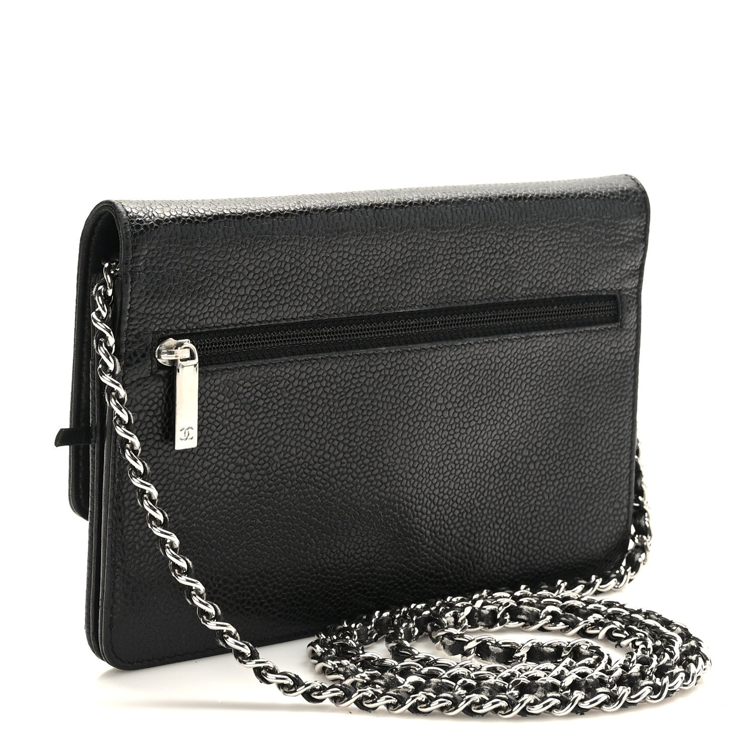 Chanel Caviar Timeless CC Wallet on Chain WOC Black 3 of 11