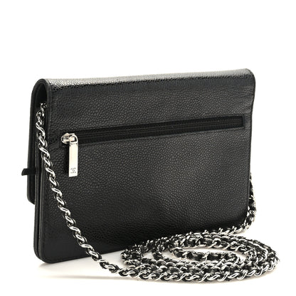 Chanel Caviar Timeless CC Wallet on Chain WOC Black 3 of 11