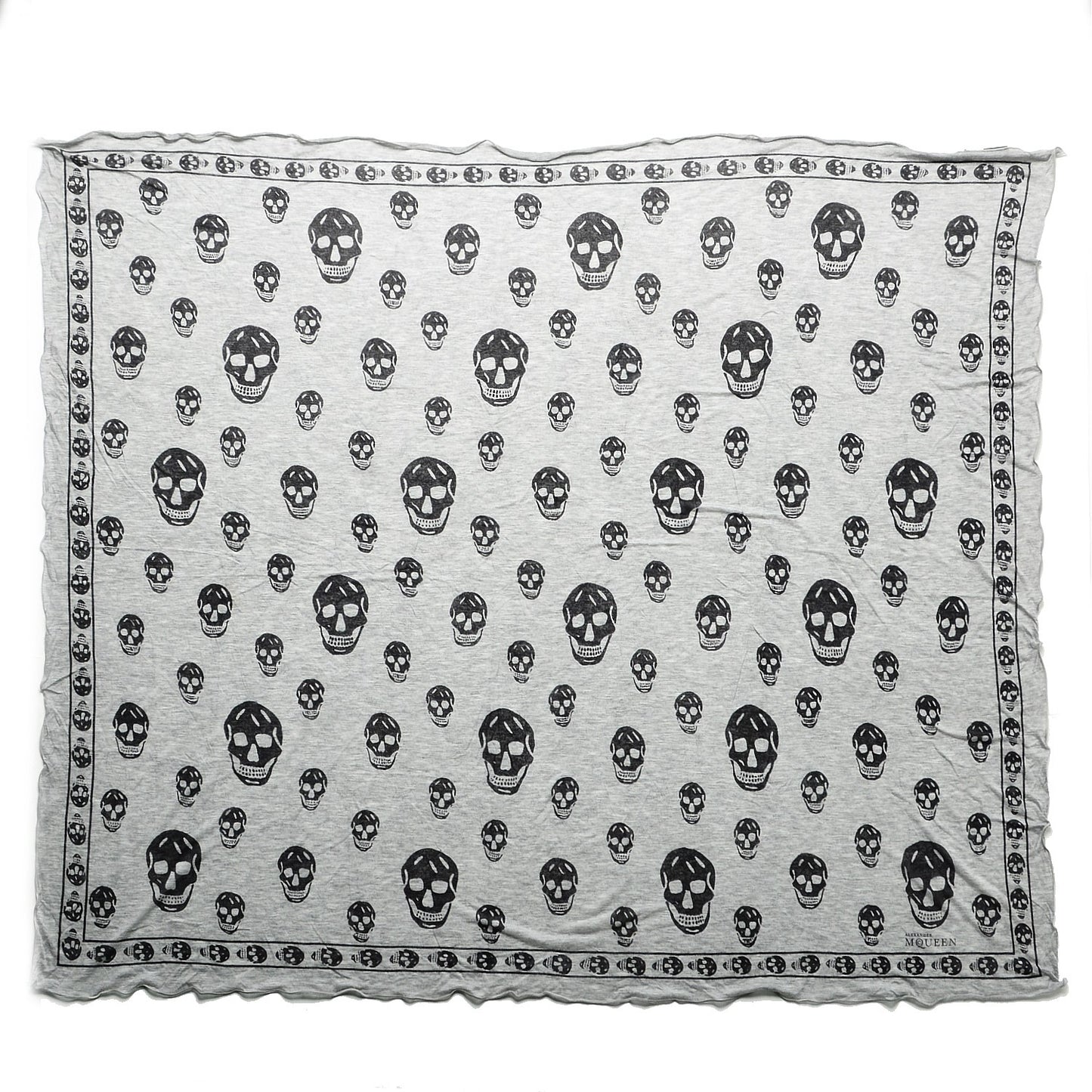 Modal Skull Scarf Grey Black