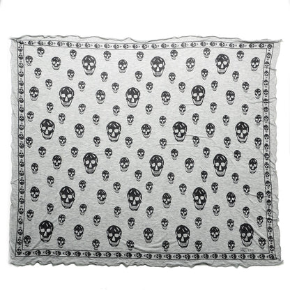 Alexander McQueen Modal Skull Scarf Grey Black 1 of 5