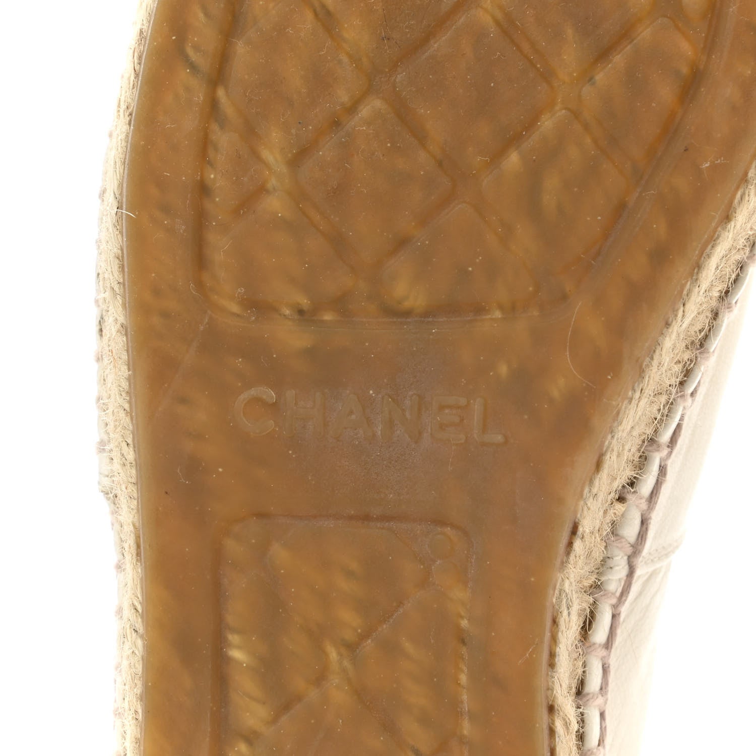 Chanel Calfskin Grosgrain CC Espadrilles 39 Ivory Black 7 of 10