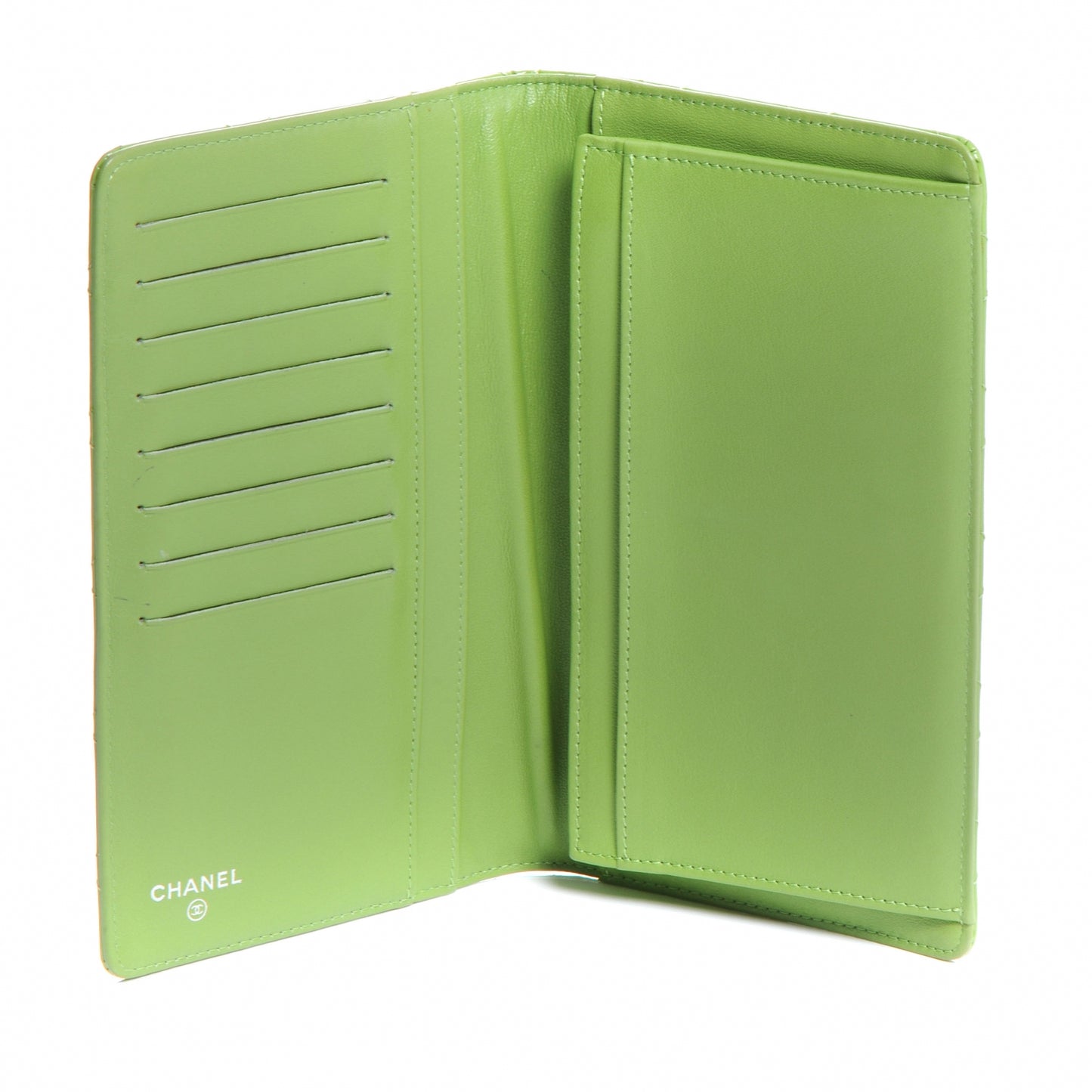 Patent Yen Wallet Bright Green