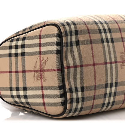 Burberry Haymarket Check Small Chester Bowling Bag Chocolate 9 of 13