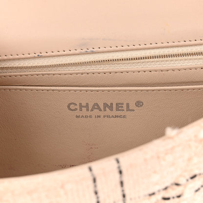 Chanel Tweed Quilted Mini Rectangular Flap Light Pink Black 6 of 12