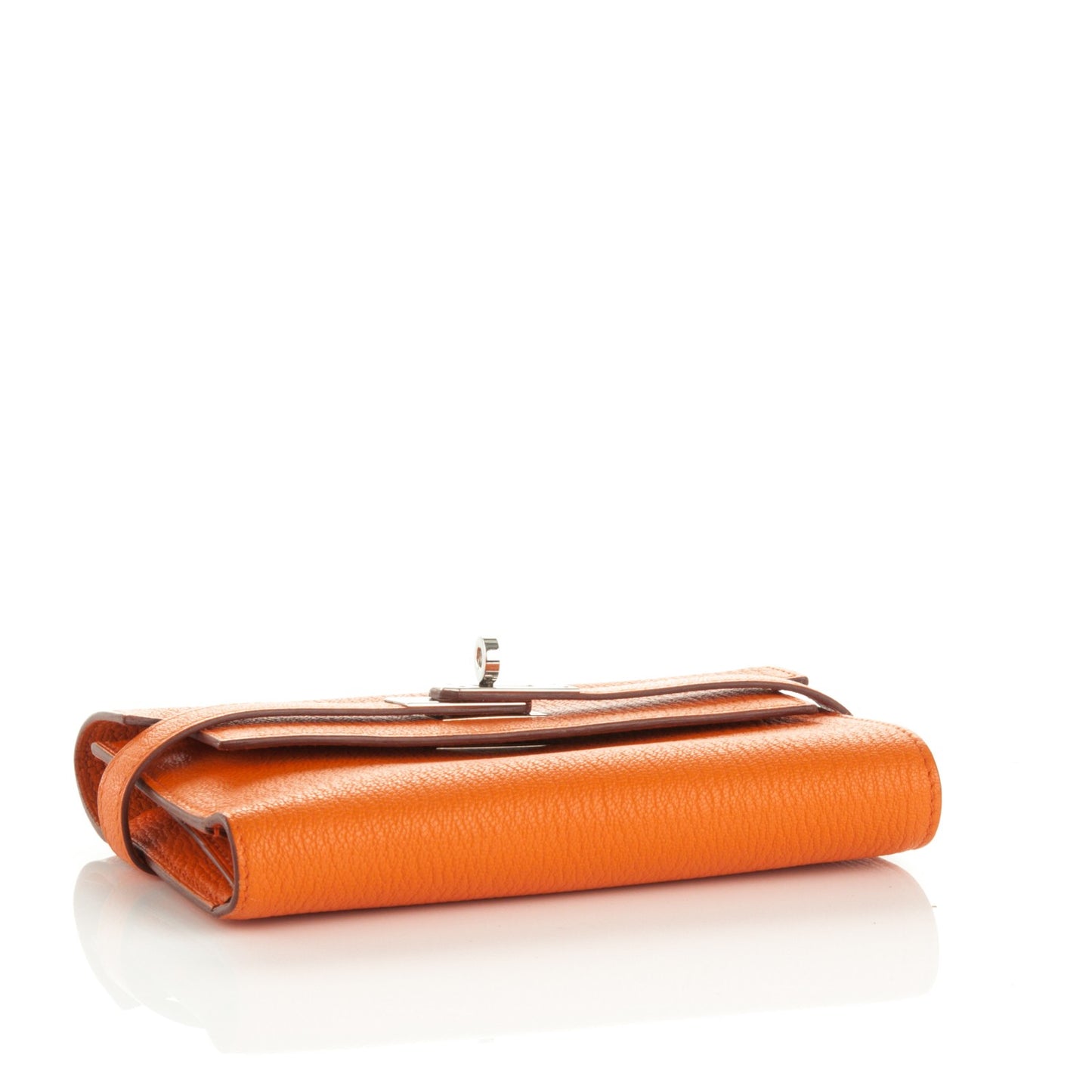 Chevre Mysore Medium Kelly Wallet Orange