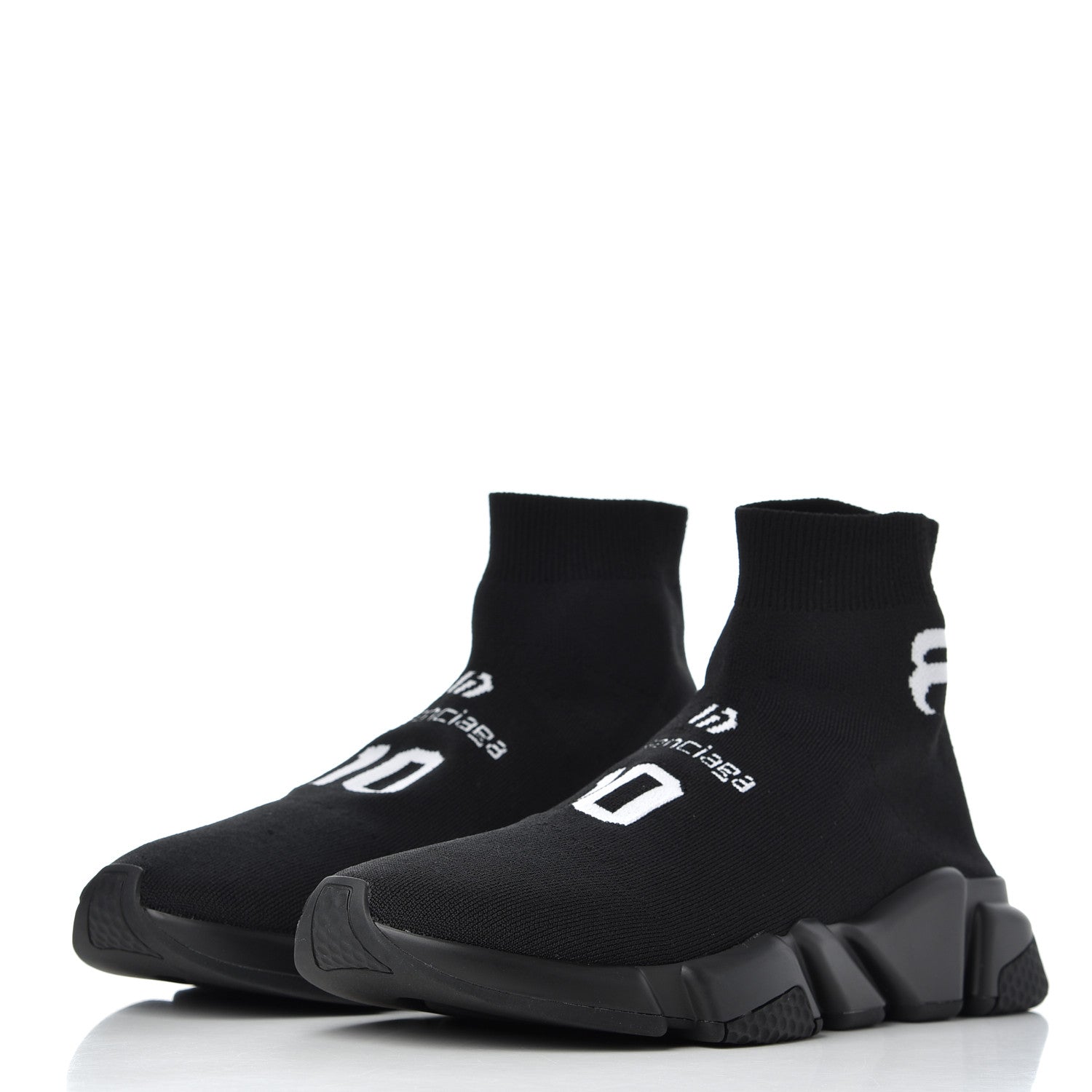 Balenciaga Neoprene Knit Soccer Mens Speed Sneakers 41 Black 3 of 9
