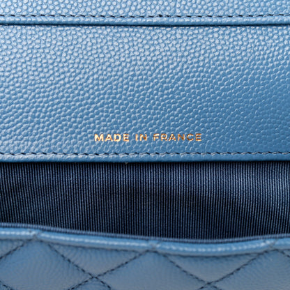 Chanel Caviar Quilted Glasses Case With Chain Blue 5 of 6