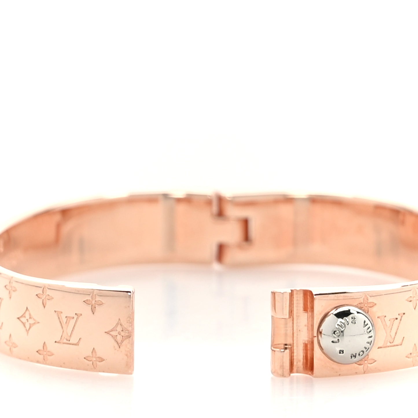 Brass Monogram Nanogram Cuff S Pink Gold