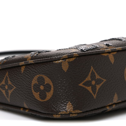 Louis Vuitton Monogram Sequins Pochette Accessories Black 8 of 9