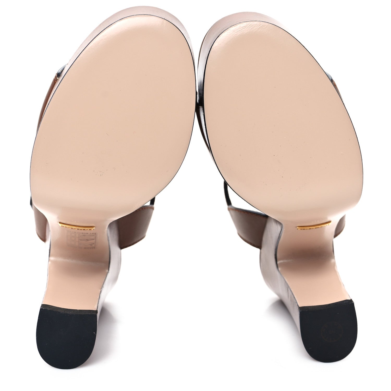 Gucci Cosmos Softy Calfskin Wooden Interlocking G Cut-Out 30/120mm Platform Sandals 36 Cuir 6 of 9