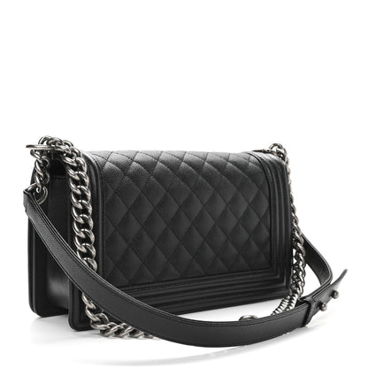 Chanel Caviar Quilted Medium Boy Flap Black 3 of 12