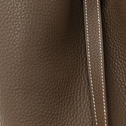 Hermes Taurillon Clemence Picotin Lock 22 MM Etoupe 8 of 13