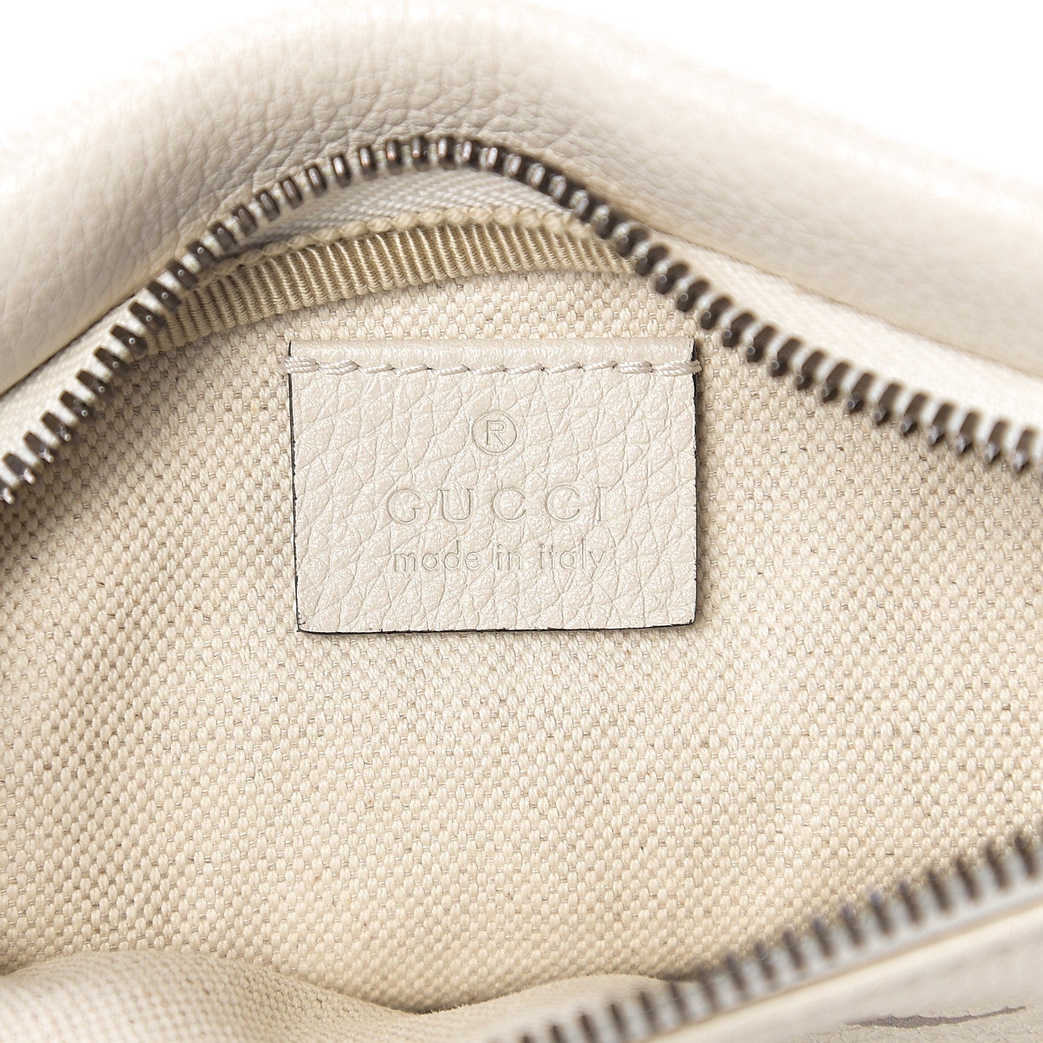 Gucci Grained Calfskin Small Logo Belt Bag White 5 of 10
