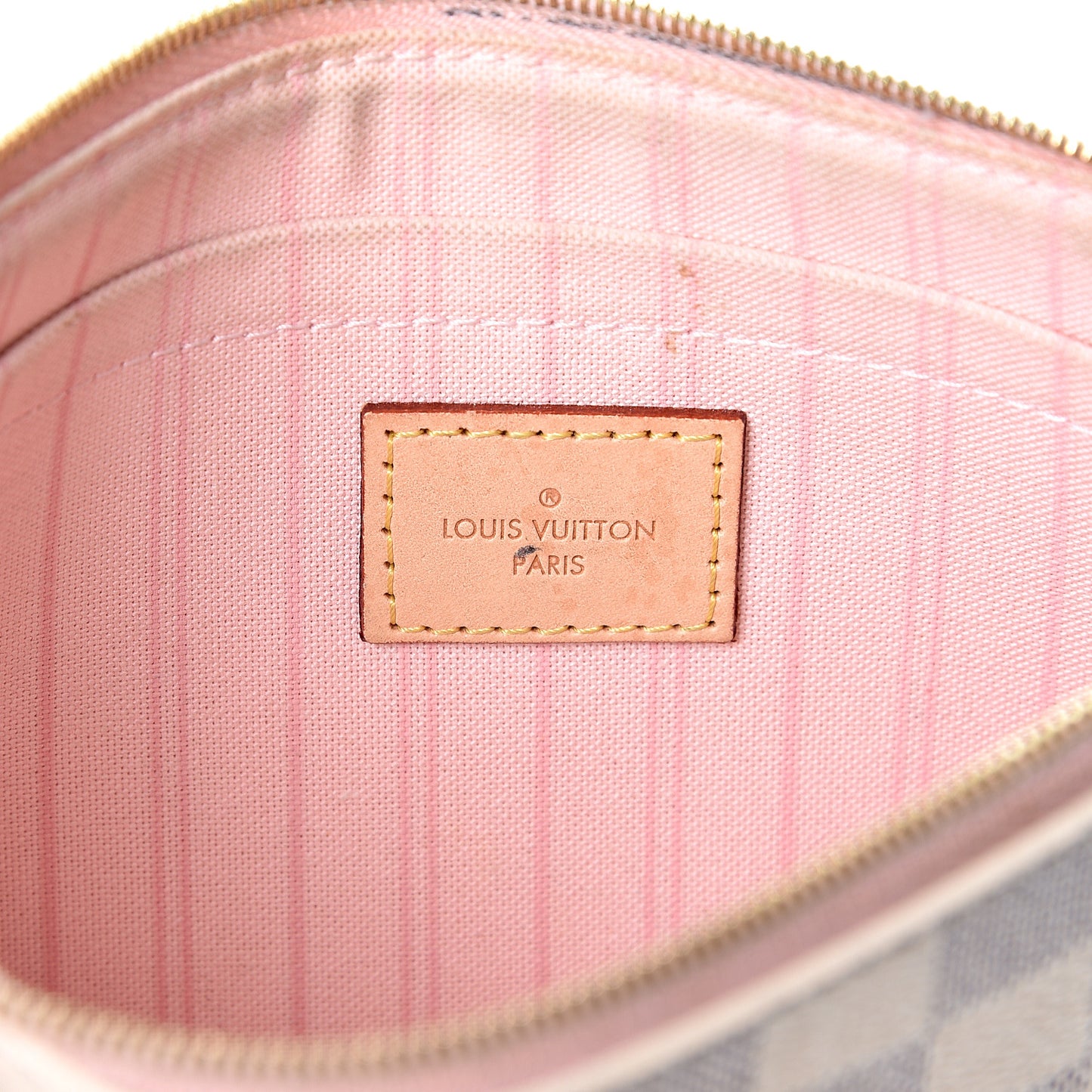 Damier Azur Neverfull MM GM Pochette Rose Ballerine