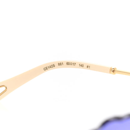 Chloe Rosie Bevelled Round Sunglasses CE142S Gold Gradient Pink 6 of 7