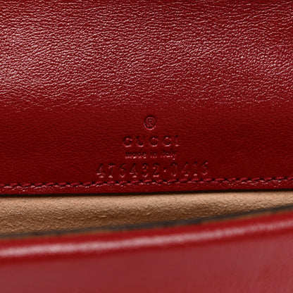 Gucci Tweed GG Monogram Super Mini Dionysus Shoulder Bag Black White Romantic Cherry 6 of 10