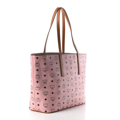 MCM Visetos Medium Anya Zip Top Shopper Tote Soft Pink 2 of 7