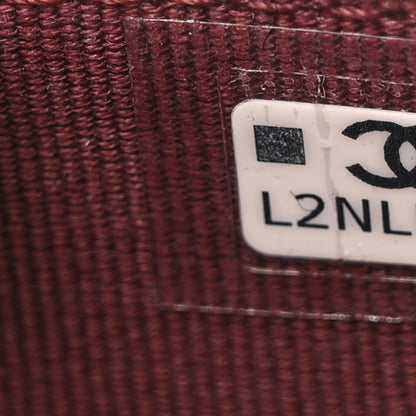 Chanel Caviar Quilted Flap Card Holder Wallet Burgundy 7 of 8