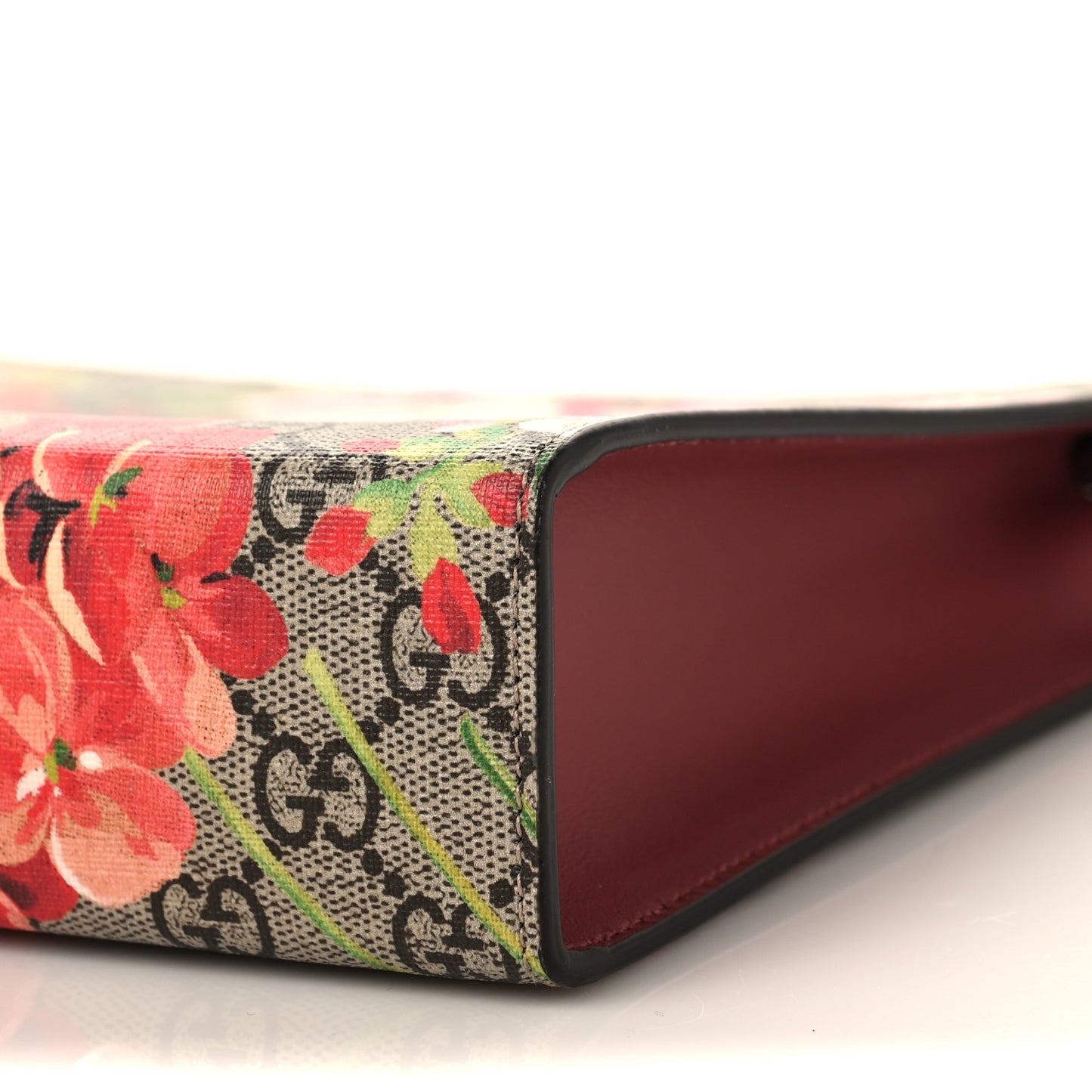 GG Supreme Monogram Blooms Large Cosmetic Case Beige Multicolor Dry Rose