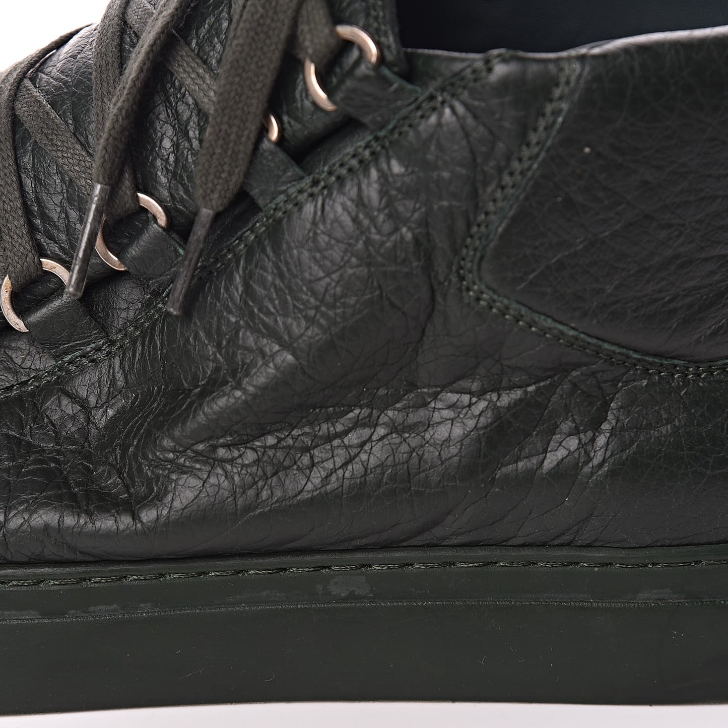 Chevre Hamilton Mens High Top Sneakers 42 Vert
