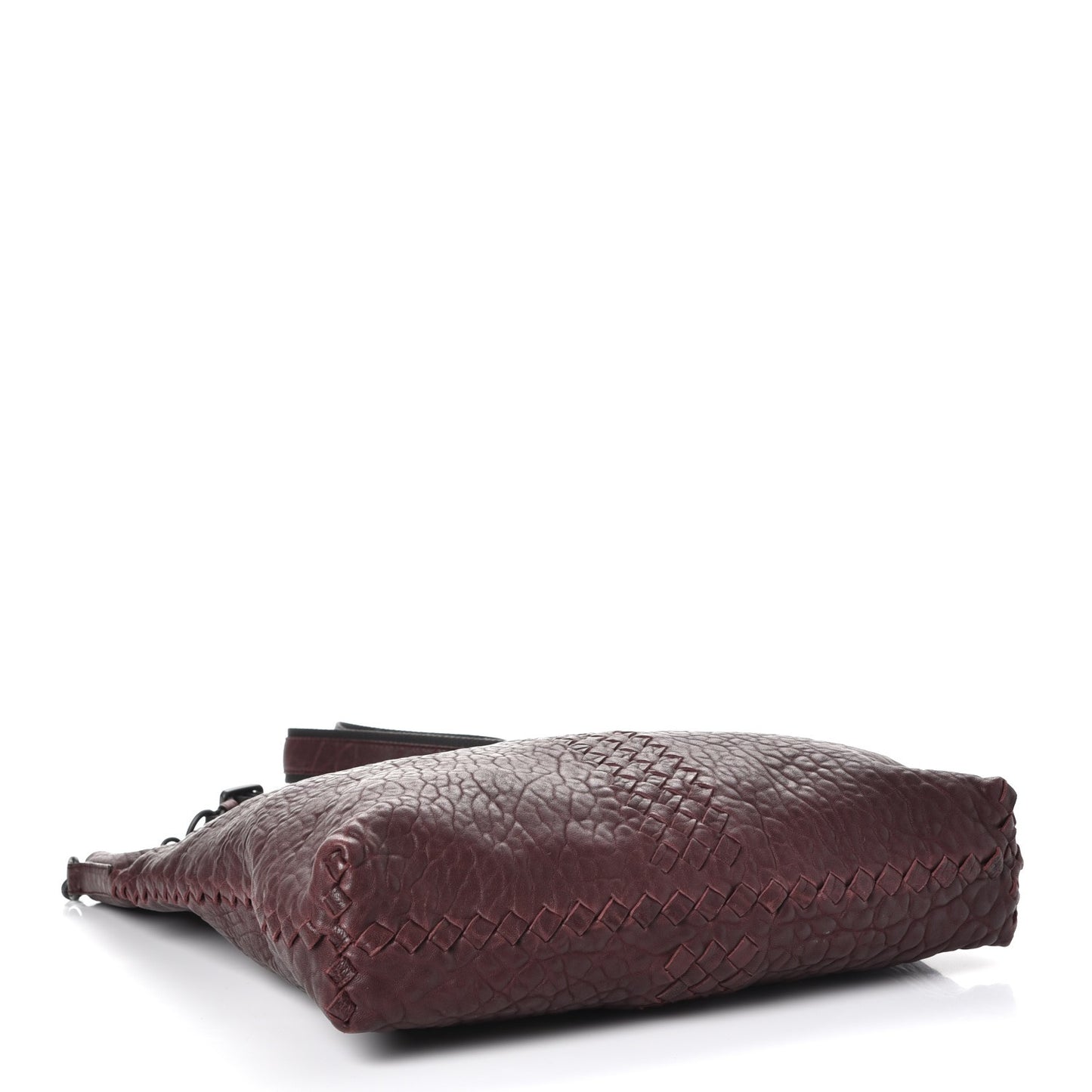 Lambskin Zip Top Messenger Bag Burgundy