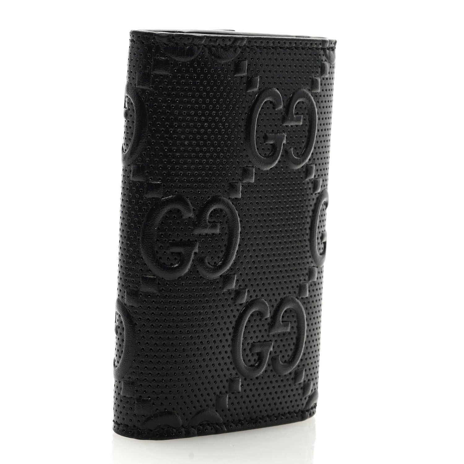 Gucci Calfskin GG Tennis Embossed 6 Key Holder Case Black 3 of 6