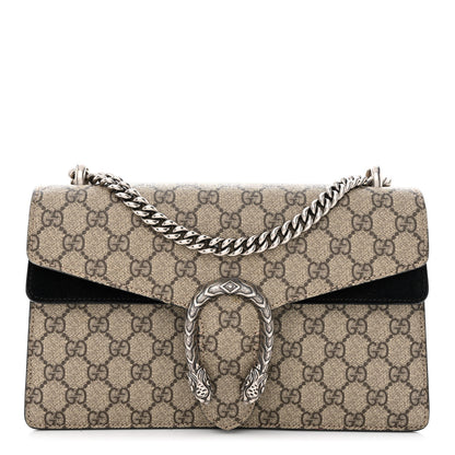 Gucci GG Supreme Monogram Small Dionysus Shoulder Bag Black 1 of 14