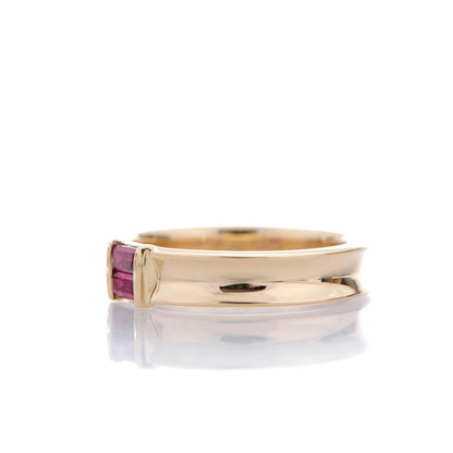 Tiffany 18K Yellow Gold Ruby Stacking Ring 54 7 3 of 7