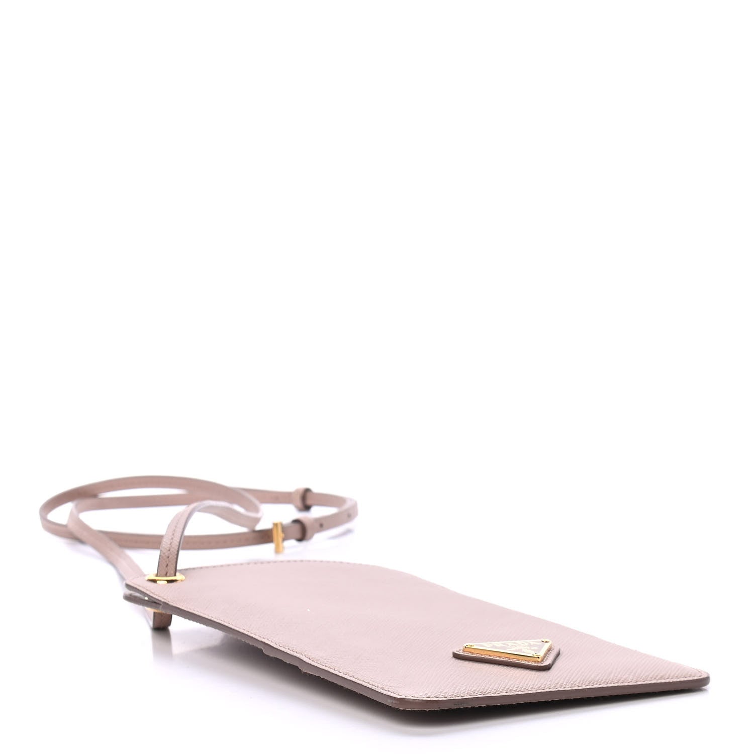 Prada Saffiano Triangle Phone Case Pouch Cammeo 4 of 4