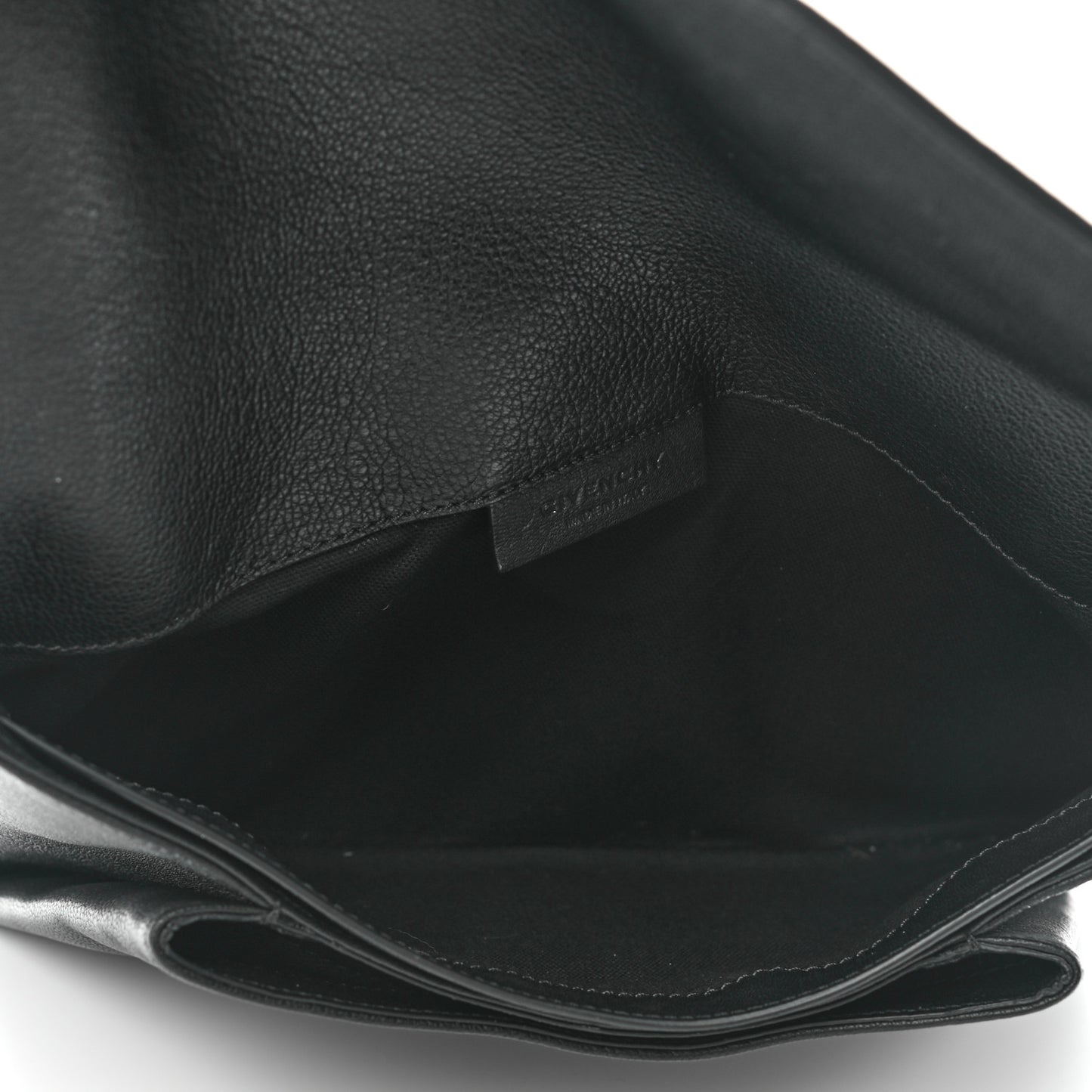 Sugar Goatskin Medium Antigona Envelope Clutch Black
