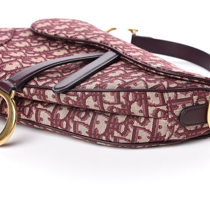 Christian Dior Oblique Saddle Bag Burgundy 9 of 11