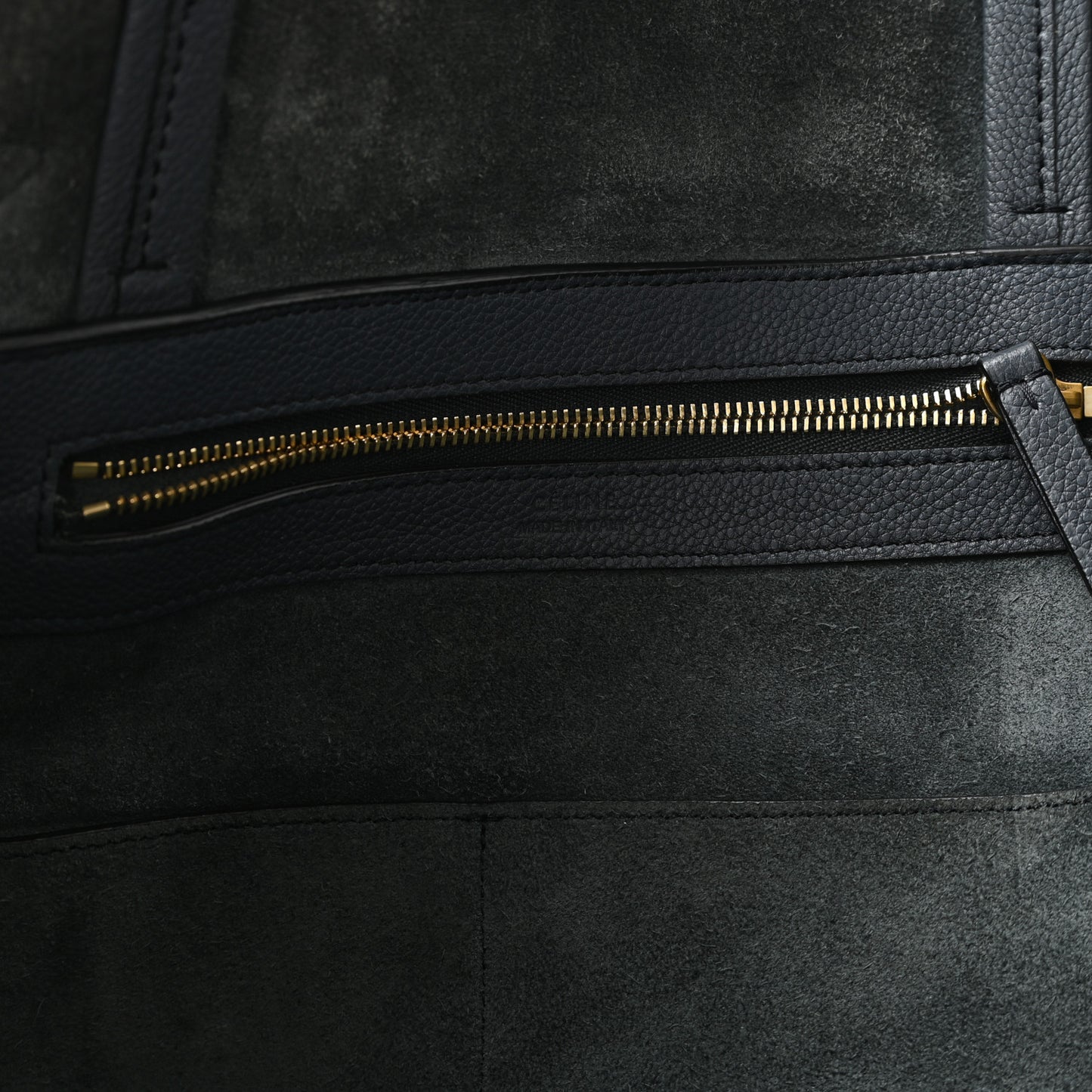 Soft Grained Calfskin Medium Belt Cabas Phantom Dark Sea