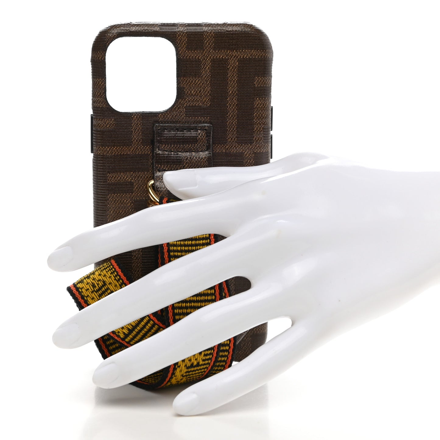 Canvas Textured Silicone iPhone 11 Pro Case Brown