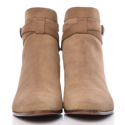 Saint Laurent Women's Suede Blake Ankle Boots 37.5 New Sigaro 2 of 11