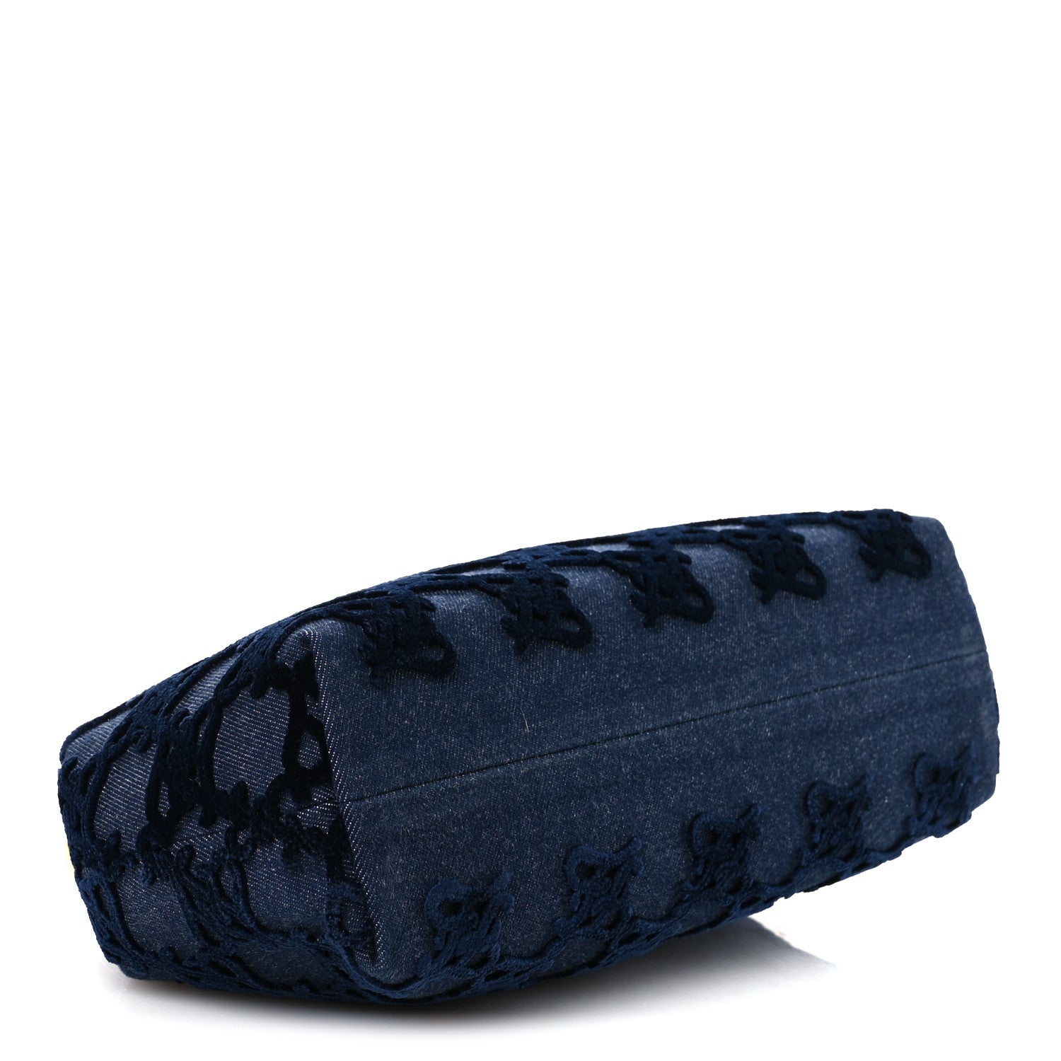 Fendi Denim Karligraphy Embroidered Medium Fendi First Blue 4 of 12
