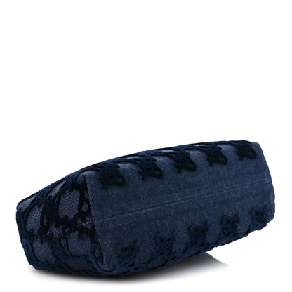 Fendi Denim Karligraphy Embroidered Medium Fendi First Blue 4 of 12