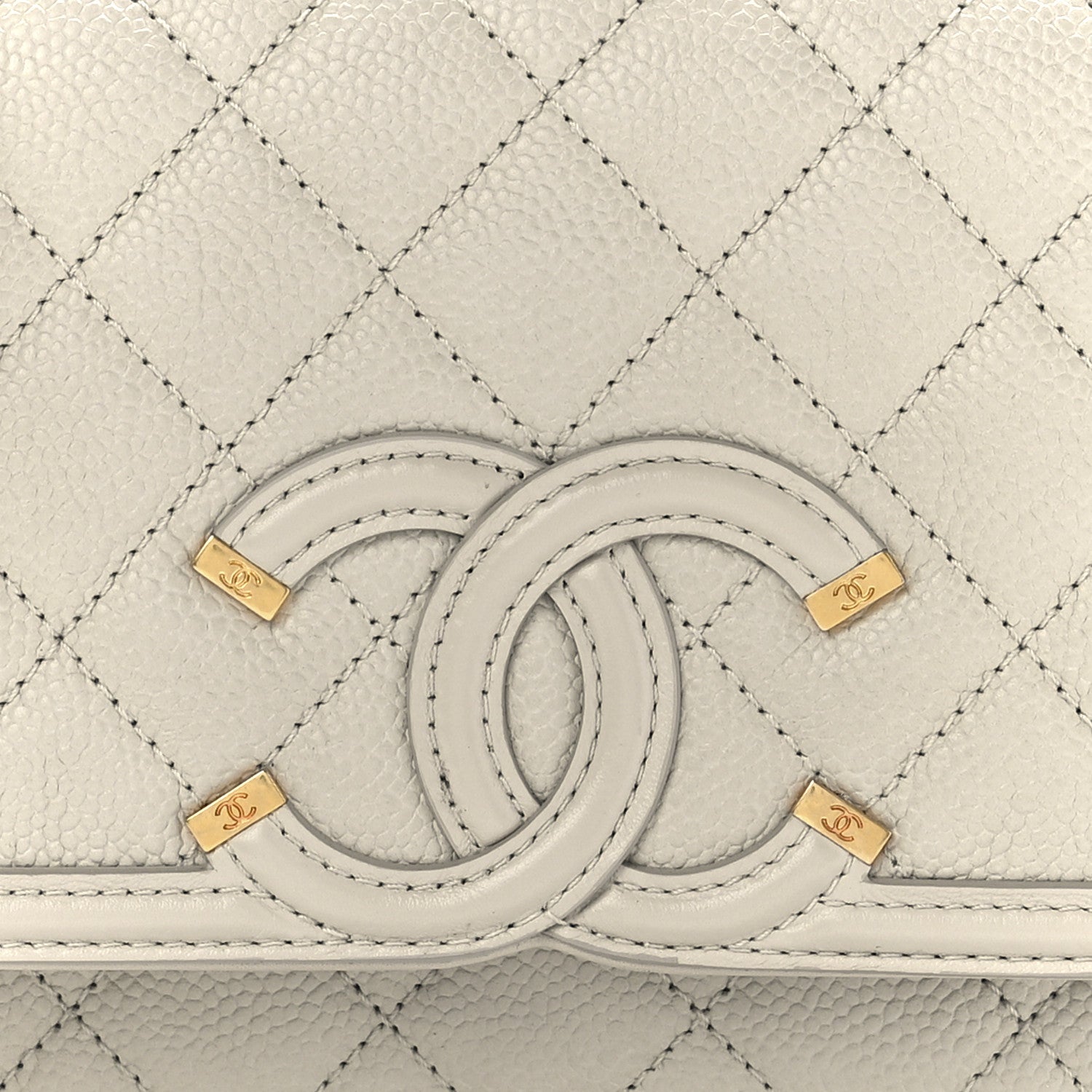 Chanel Caviar Quilted Small CC Filigree Flap Light Beige 8 of 11