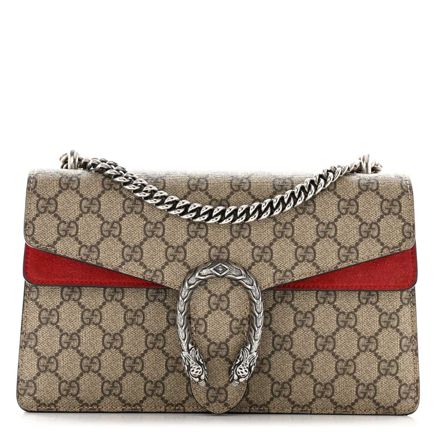 GG Supreme Monogram Small Dionysus Shoulder Bag Red