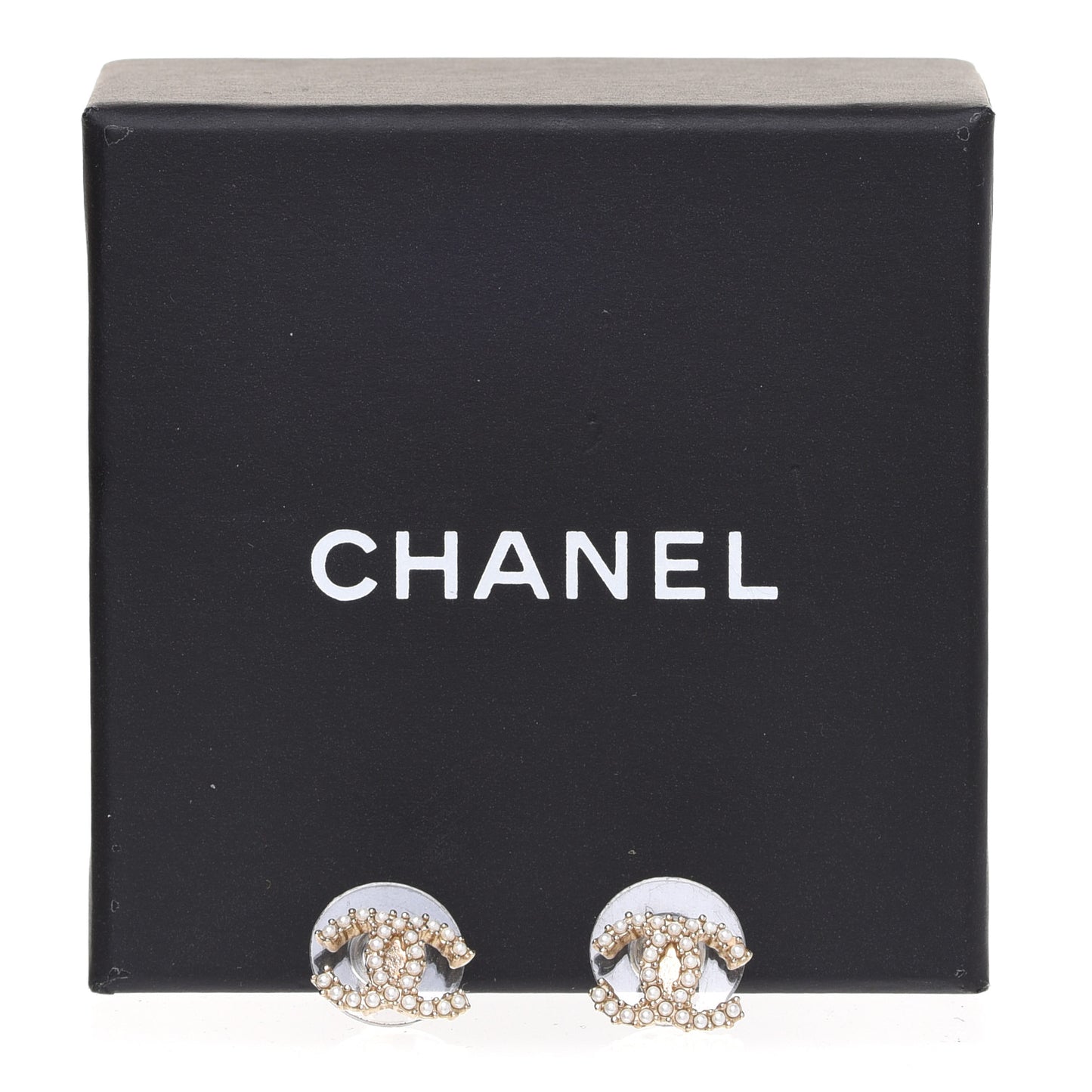 Pearl CC Earrings Gold