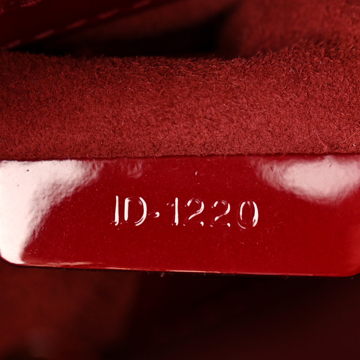 Patent Cannage Mini Lady Dior Red