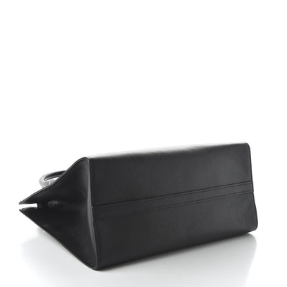 Prada Saffiano Cuir Calfskin Medium Monochrome Top Handle Tote Black 5 of 10